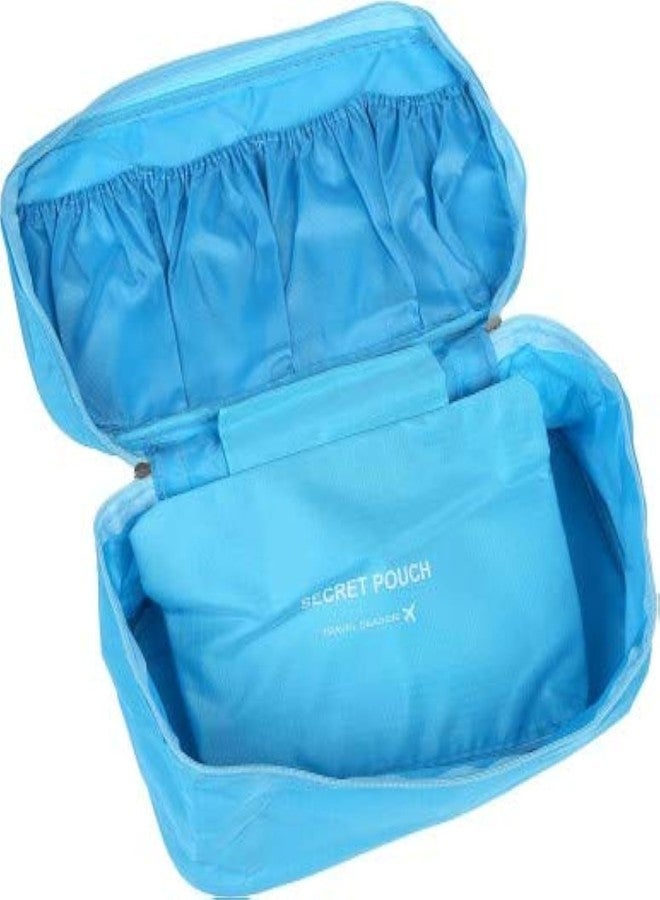 FosCadit Portable Cosmetic, Makeup, Lingerie Toiletry Travel Innerwear Bag Underwear, Bra, Socks, Panties Storage Pouch Bagganizer (Multicolor) - Image 1